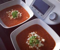 Dietetyczny krem pomidorowo-paprykowy z mozzarellą