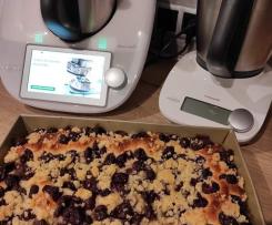 Ciasto z drożdżowe z kruszonką i owocami