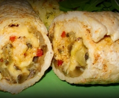 Roladki schabowe z pieczarkami