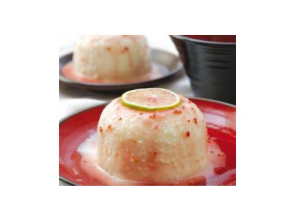 Timbale cytrynowe z polewą malinową