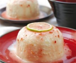 Timbale cytrynowe z polewą malinową