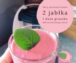 Koktajl z mrożonych malin, jabłka, gruszki