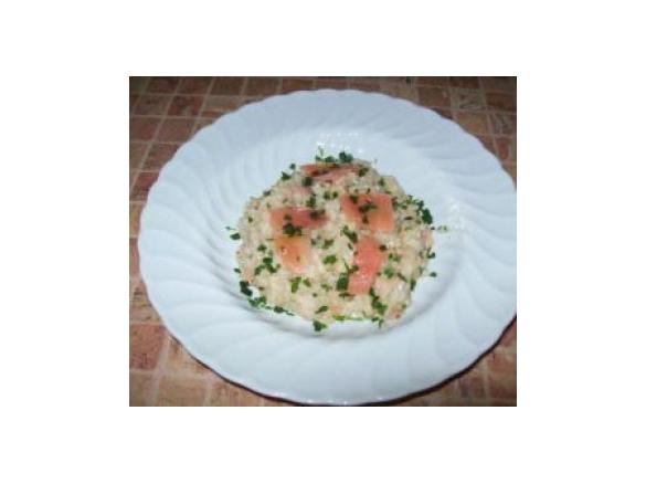 Risotto z lososiem (jak wykorzystac pozostalosci po swietach...)