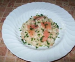 Risotto z lososiem (jak wykorzystac pozostalosci po swietach...)