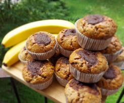 Muffinki bananowe z czekoladą - najlepsze!