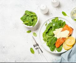 łosoś ze szpinakiem