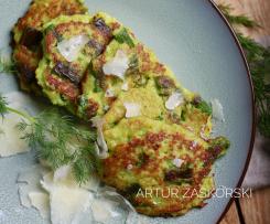 PLACKI ZIEMNIACZANE ZE SZPARAGAMI I PARMEZANEM