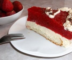 Ciasto z truskawkami i budyniem