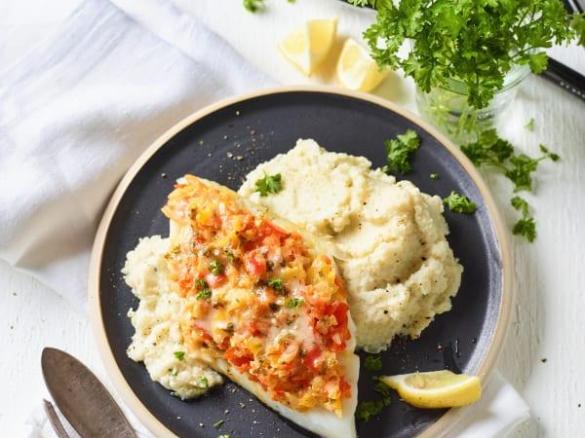 RYBA Z WARZYWAMI I PUREE Z KALAFIORA paula