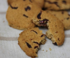 Owsiane ciasteczka z suszoną żurawiną