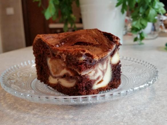 BŁYSKAWICZNE CIASTO - CZEKOLADOWO SEROWE