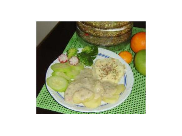 Kotlet z selera na parze