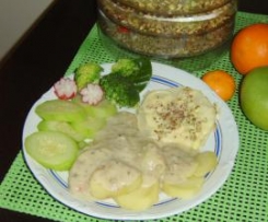 Kotlet z selera na parze