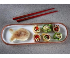 Angielskie muffiny i kęski a'la sushi w bento