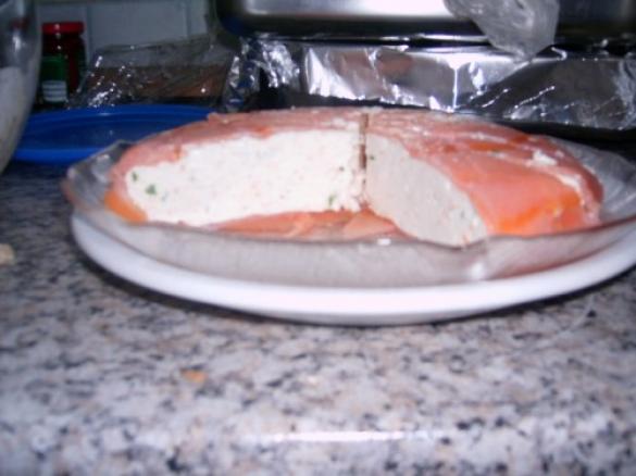 Flan z lososia i ricotty