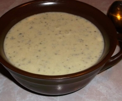 Krem z cukinii z mozzarellkami