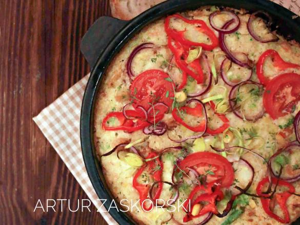 CHLEBOWY OMLET Z PIECA