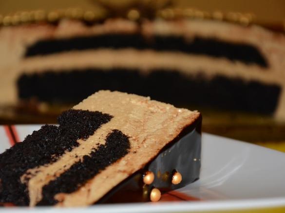 Torcik musowy krówkowo-czekoladowy