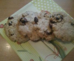 Lekkie i zdrowe ciasteczka owsiane z żurawiną