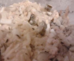 sałatka z ryżem i warzywami