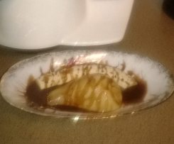 GRUSZKI NA PARZE Z BANANEM W CZEKOLADZIE