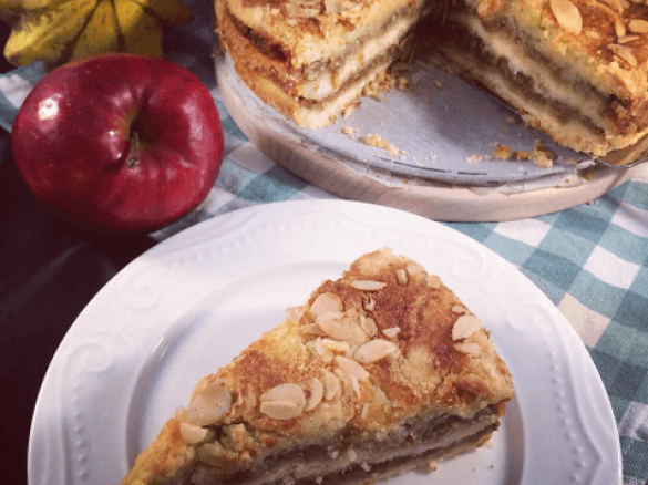 Bezglutenowa szarlotka sypana (bez jajek)