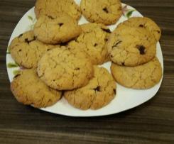 Chocolate chip cookies - ciastka amerykańskie z masłem orzechowym i kawałkami czekolady