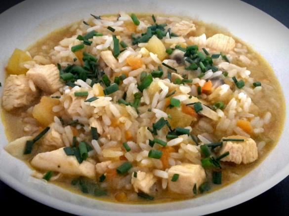 Kurczak z ryzem i mango
