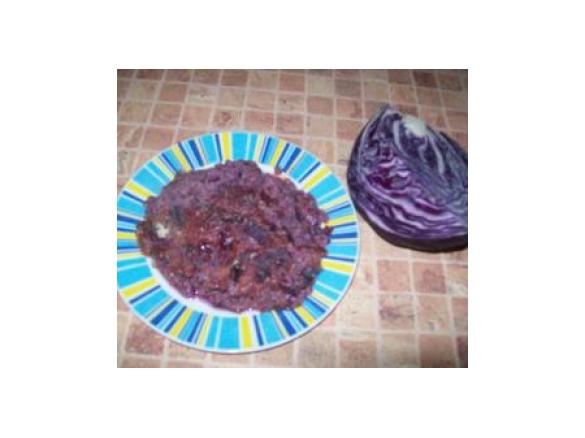 Flan z czerwonej kapusty