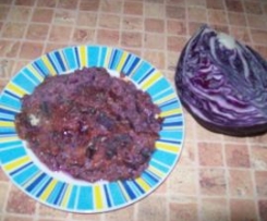Flan z czerwonej kapusty