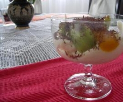 DESER z białą czekoladą, mascarpone i owocami