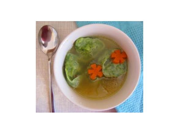 Zielone tortellini w rosole