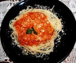 Spaghetti bolognese z warzywami