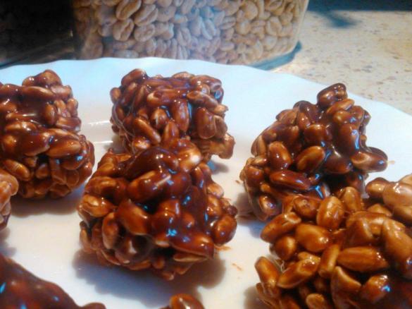 Ryżki - ciasteczka toffi z ryżem preparowanym