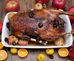 GĘŚ Z FARSZEM Z KASZY PĘCZAK KUREK I SELERA NACIOWEGO