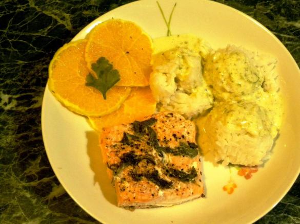 Łosoś z pomarańczą