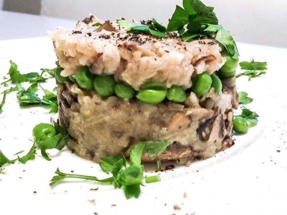 risotto z suszonymi grzybami (wegańskie)