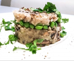 risotto z suszonymi grzybami (wegańskie)