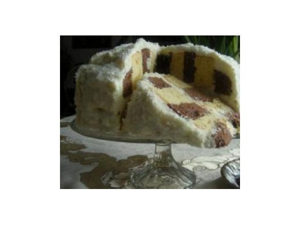 Tort Kokosowy-szachownica