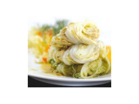 Gołąbki rybne z ziemniaczano-marchewkowym purée