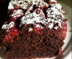 Ciasto mooocno czekoladowe z malinami