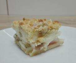 Kruche ciasto z rabarbarem i budyniem