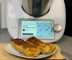 Krokiety z serem żółtym i pieczarkami