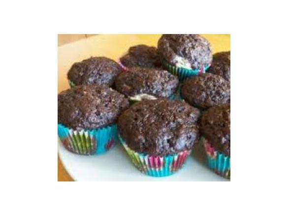 Muffinki czekoladowe z kremowym serkiem :-)