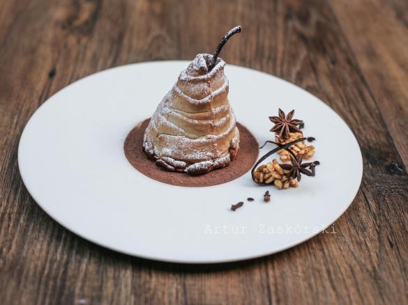 GRUSZKI Z FARSZEM Z BAKALII W CIEŚCIE CYNAMONOWYM