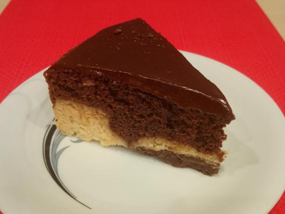 Fit ciasto waniliowo-czekoladowe (bez cukru, bez laktozy, bez glutenu)