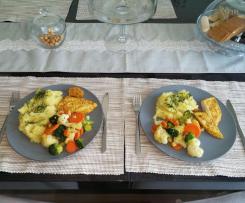 Piersi z kurczaka, warzywa na parze _ puree