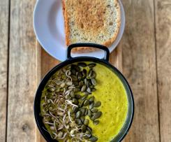 Krem z brokuła z pestkami dyni