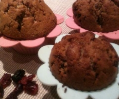 Muffiny z czekoladą i żurawiną