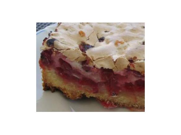 letnie ciasto z czerwoną porzeczką